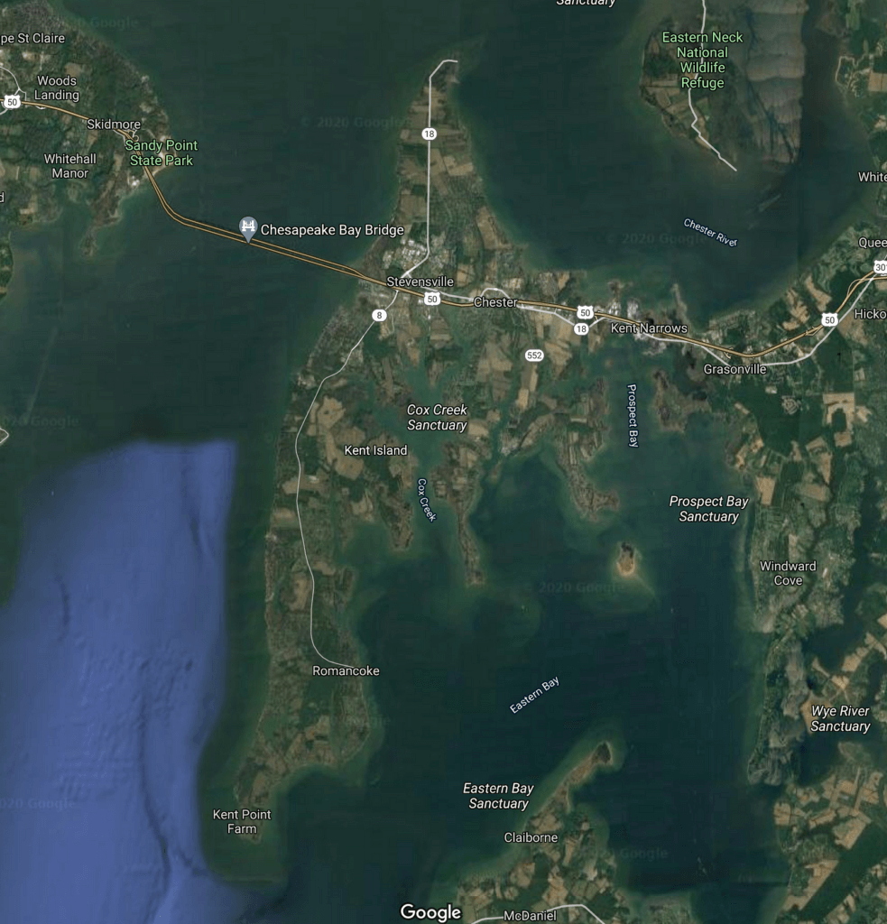 Map of Kent Island Maryland